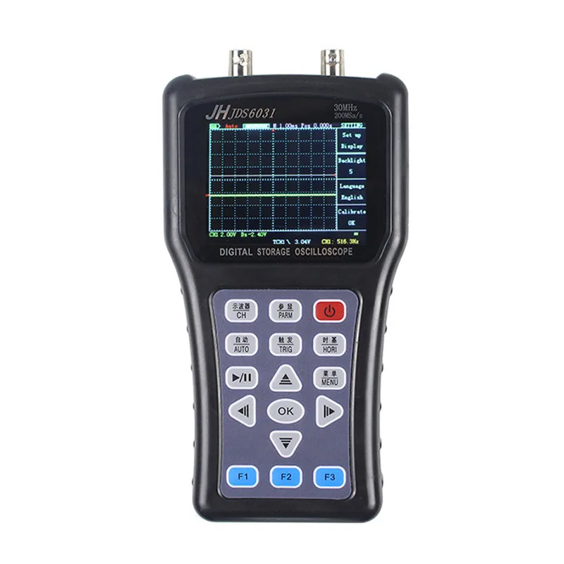 

JDS6031 New Hand-held Oscilloscope 1CH 30M 200MSa/S with USB Charger Probe Cable Set Oscilloscope