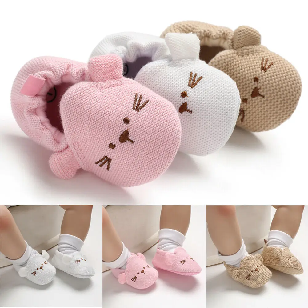 Cute Newborn Baby Girls Boys Soft Sole Crib Shoes Infant Toddler Sneaker Anti-Slip Outfit 0-18M