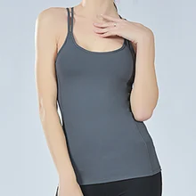 BINAND без рукавов фитнес тренажерный зал женская рубашка сексуальный крест нейлон открытая спина мягкий полый дышащий сухой крой тренировки женский спортивный топ