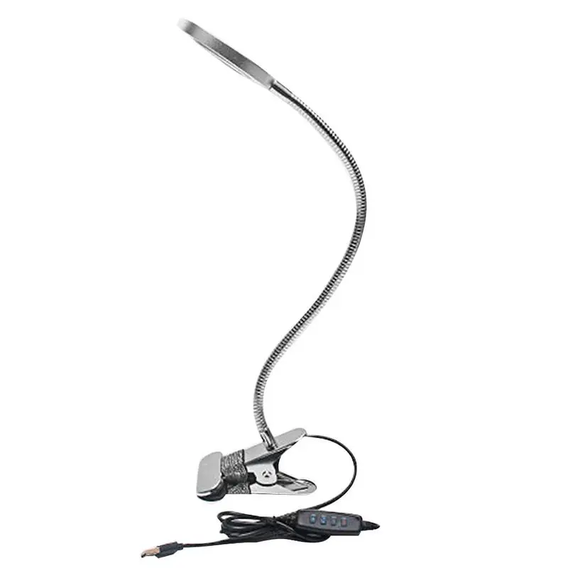 Comprar Clip portátil lámpara de mesa USB recargable atenuación Luz de escritorio perfecto para la lectura nocturna ceja tatuaje arte de uñas maquillaje de belleza