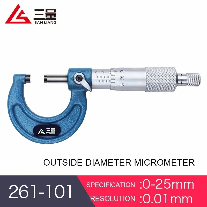 

Outside diameter micrometer 0-25-50mm high precision 0.001 thickness gauge spiral micrometer instrument digital display