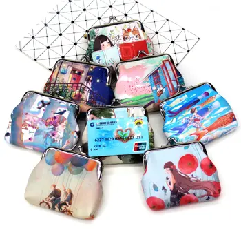 

Cute Girls purse PU Leather Printing little girl coin purses Women hasp mini Wallet Clutch kids change purse Female small Bags