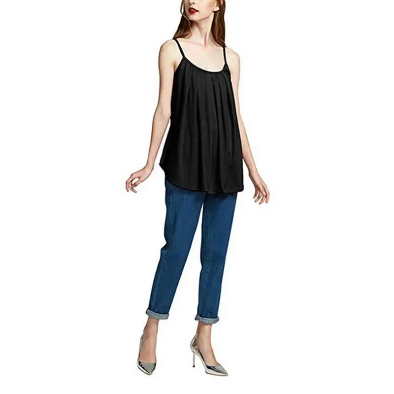 

Fashion Womens V-neck Vest Sleeveless Plus Size Vest Sling Pullover Button Shirt Blouse Casual Blouse Knitted Shirt Loose Black