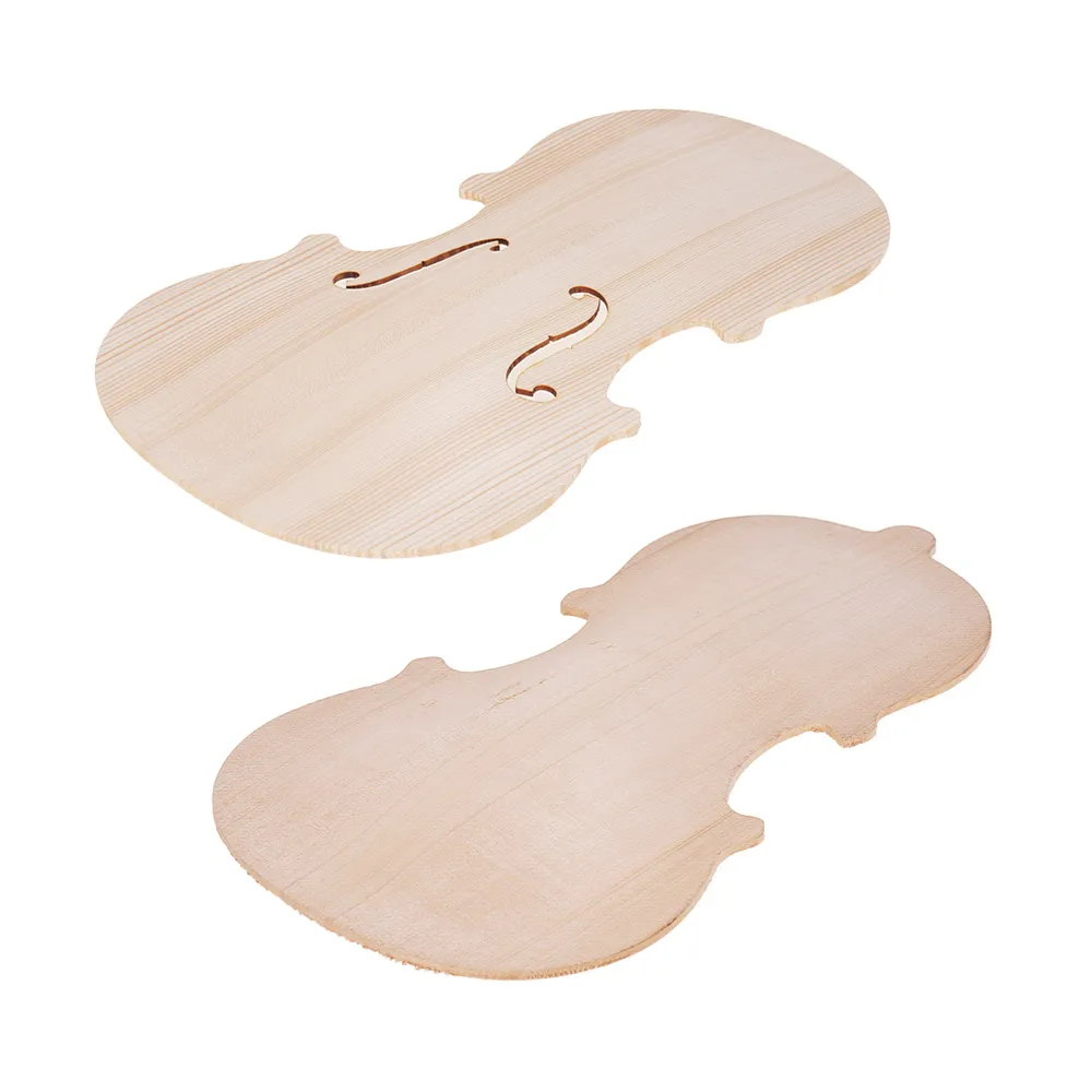 

Handcraft Unfinished Fiddle Violin Spruce Front Panel Topboard & Maple Backplate Backboard Solid Wood for 4/4 Violins