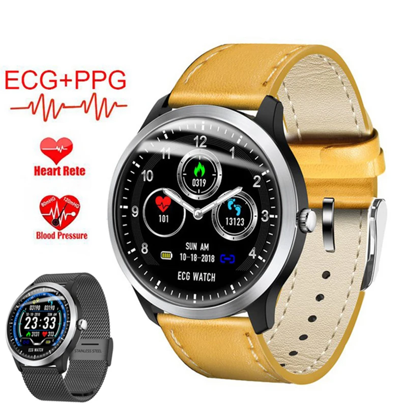 

Luxury Men's Smart Watch ECG+PPG with Heart Rate Blood Pressure Monitor Sleep Tracking Pedometer IP67 Waterproof Bluetooth Watch