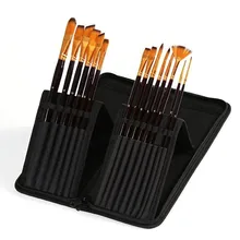 1 Набор нейлоновые волосы акриловые масляные Кисти набор кистей для рисования краски деревянные художественные акварельные товары для рукоделия 03174