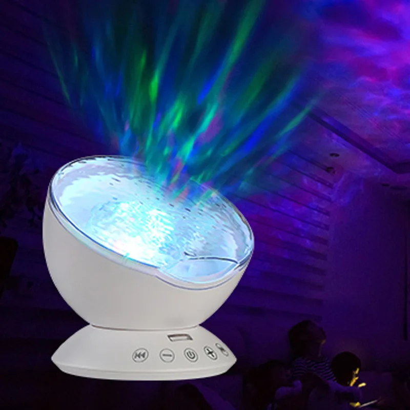 

Ocean Wave Starry Sky LED Night Light Projector Built-in Mini Music Player Remote Control led projector projector lamp bulb
