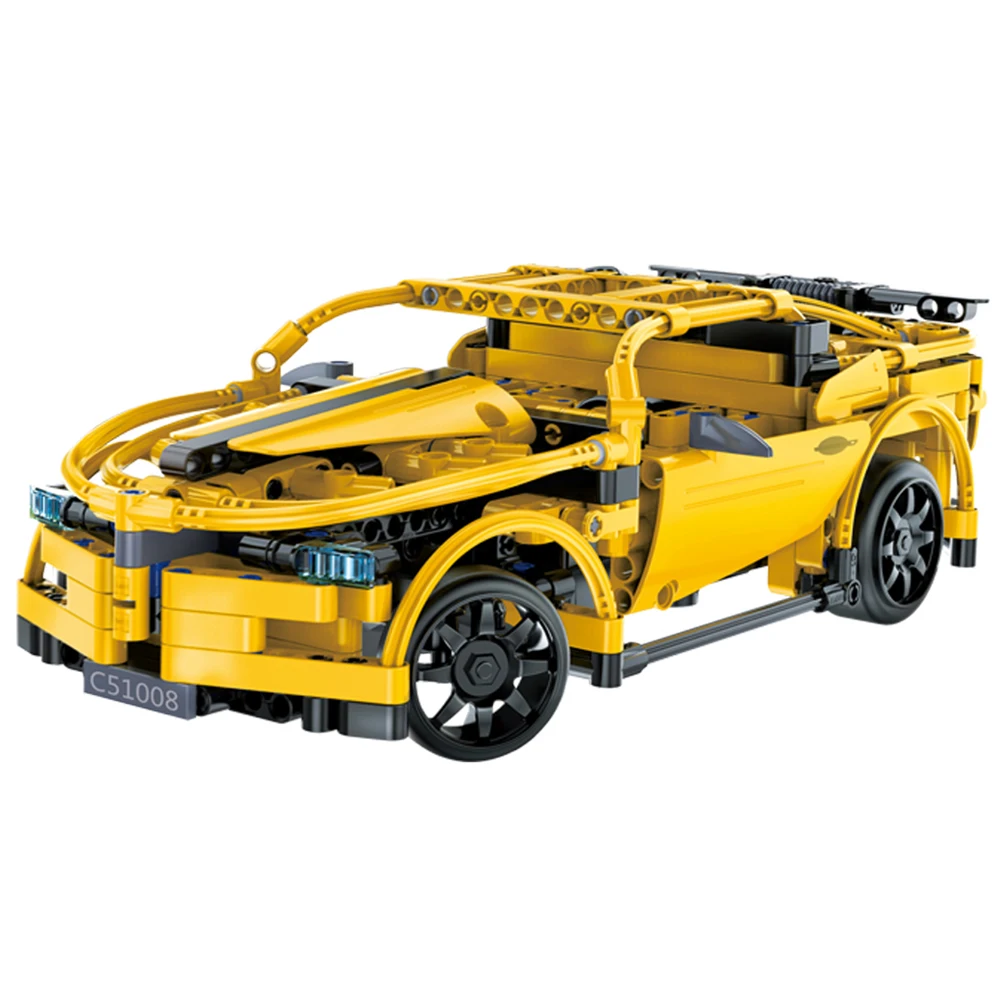 Двойной E Cada обучающий сборный автомобиль строительные блоки игрушки 2 4 г