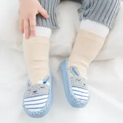 Теплая детская обувь для новорожденных мальчиков и девочек, обувь для малышей из хлопка с мягкой подошвой