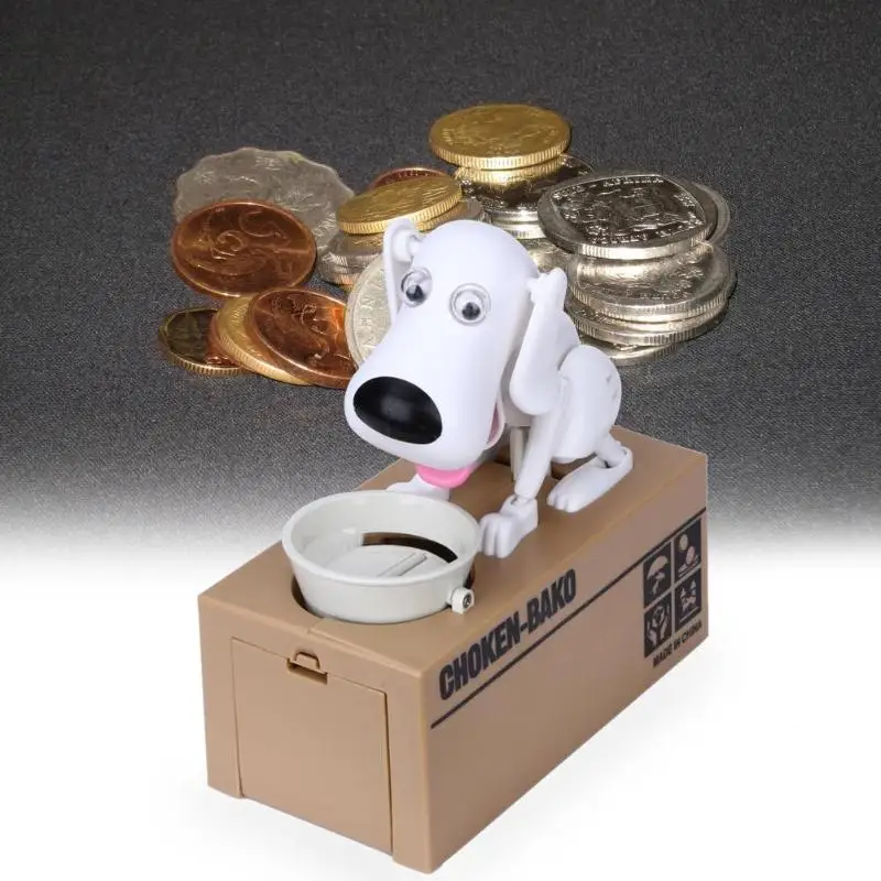 Cartoon Robotic Dog Money Bank Automatic Stole Coin Piggy Bank Banco Money Box Money Saving Banks Kids Gift Christmas