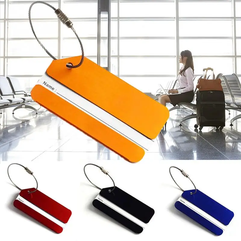 

Portable Aluminium Travel Luggage Baggage Tag Suitcase Identity Address Name Labels Travel Personalised Tag Secure Wholesale