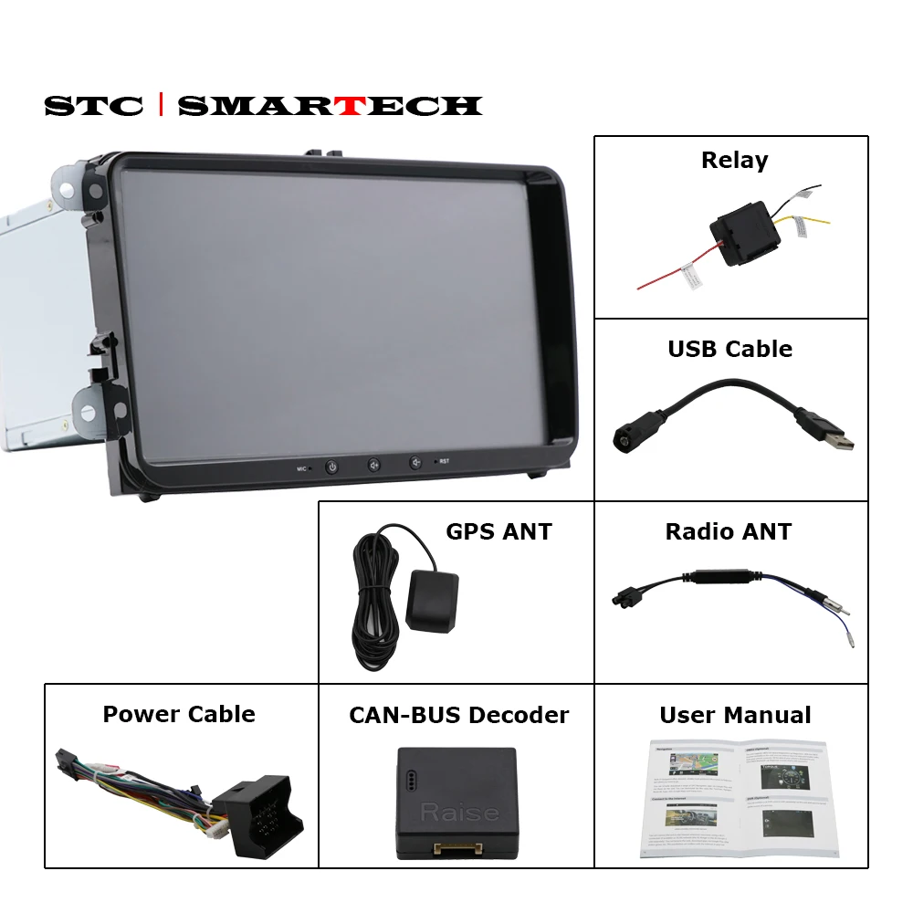 Clearance SMARTECH 2 Din Android 8.1 OS Car Radio GPS Navigation Head Unit for VW Volkswagen passat b6 golf 5 polo jetta Skoda Seat 5