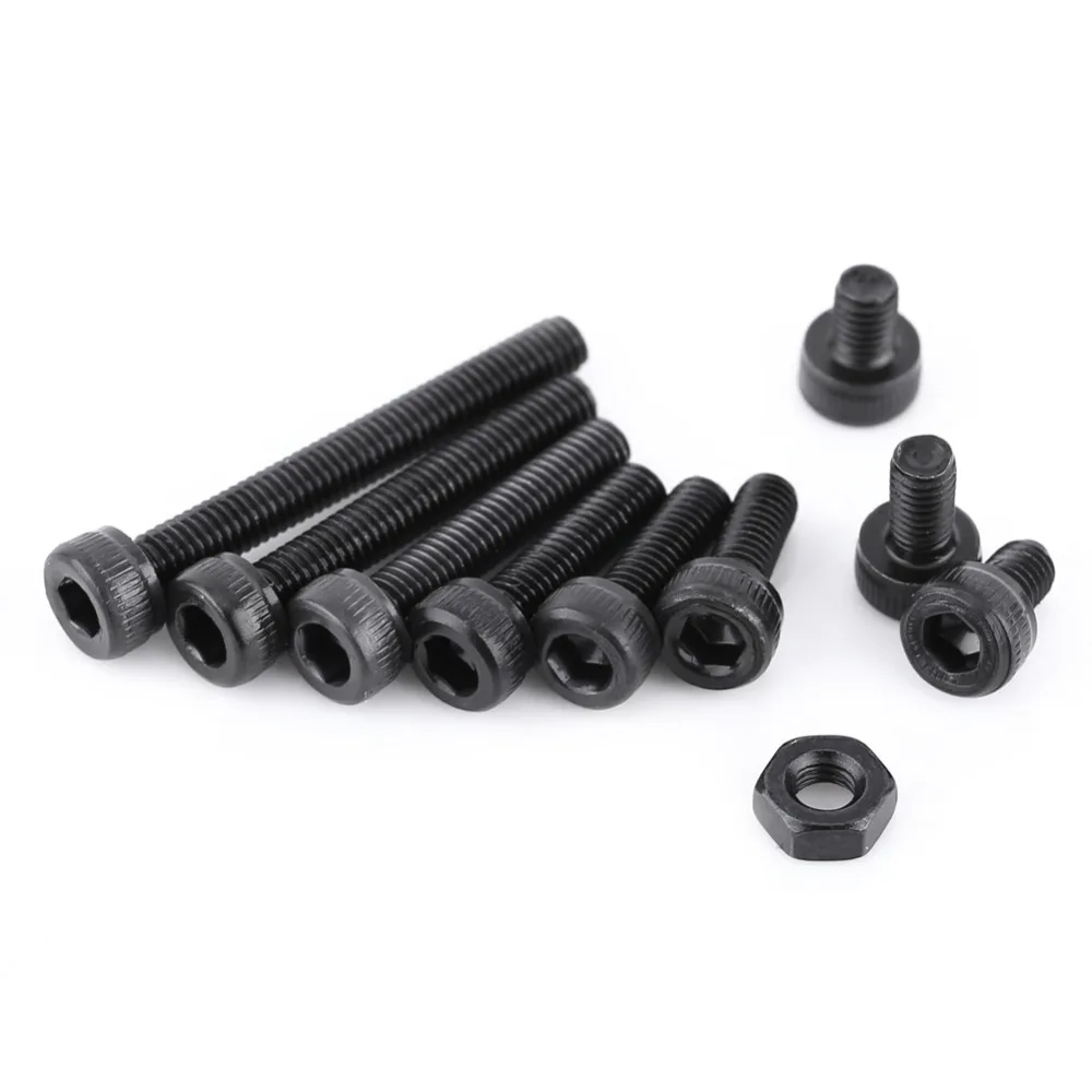 

280Pcs M3 Cap Head Hex Socket Bolt Screw Nut Metric Machine Screws Fastener Assortment Kit bolts and nuts