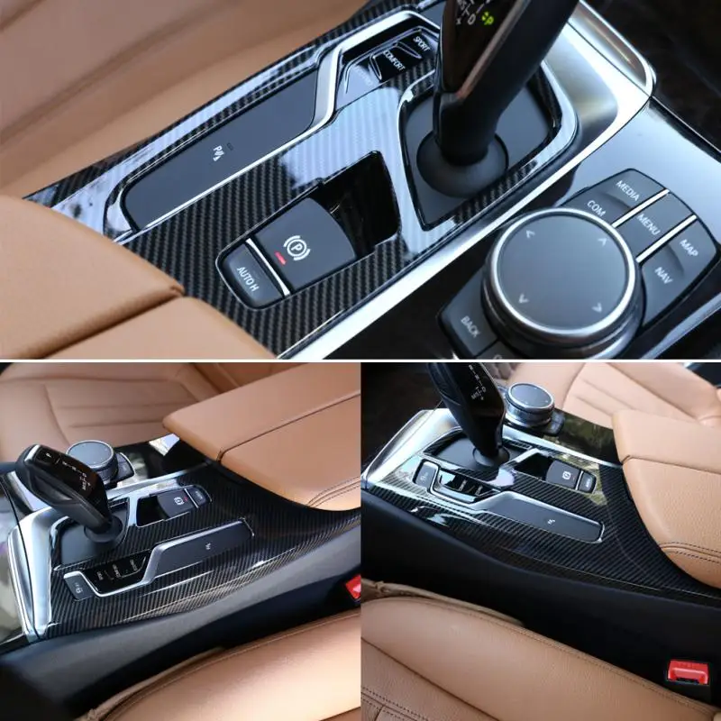 Автомобильная центральная консоль фреза для BMW 5 серии G30 2017 2018 из углеродного