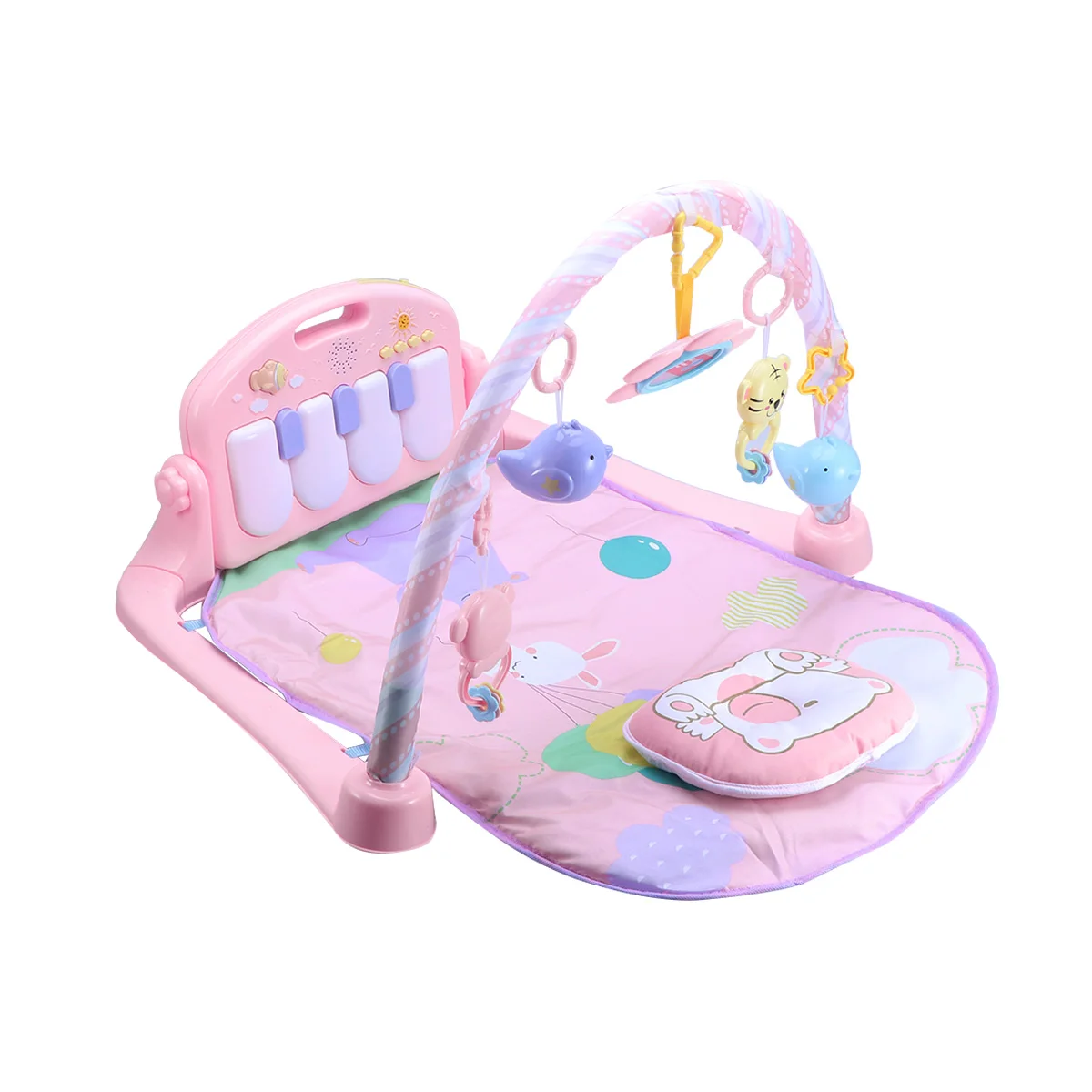 

95x78x46cm Baby Activity Gym Multifunctional Premium Cartoon Pedal Piano Music Play Mat Fitness Frame With Pillow For Gift