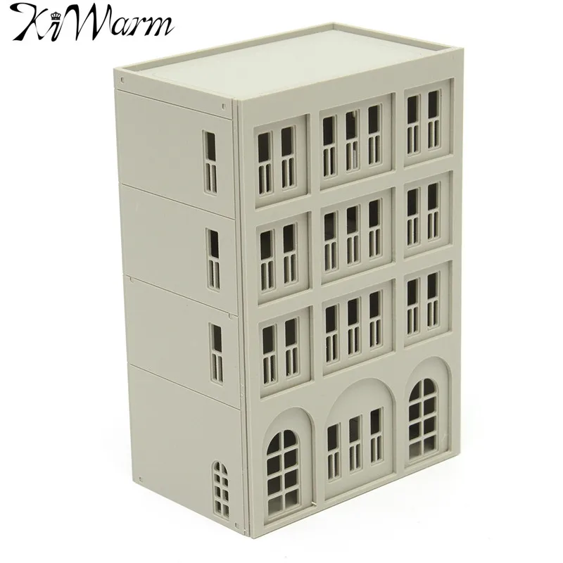 KiWarm Miniatures 4 Story City Building House DIY масштабированная модель для песка стола сада микро Пейзаж украшения домашний декор