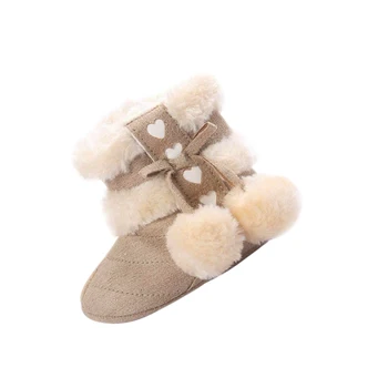 

Baby Toddler Infant Girls Snow Boots Soft Sole Prewalker Crib Shoes (0~6 Month Length:4.3inch US:2.5)