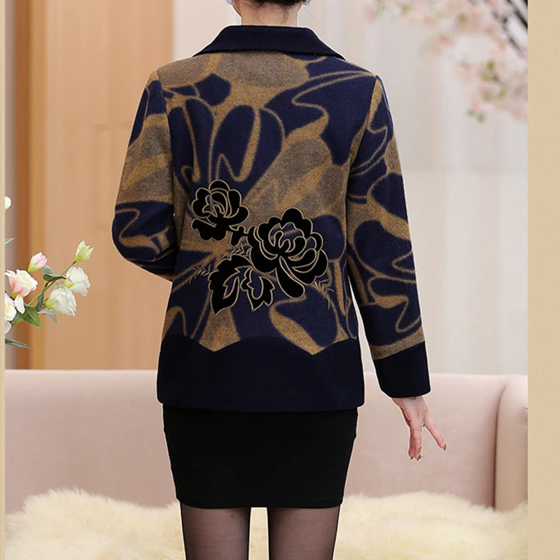 Outwear Parka Black Taille Manteau Moyen Femmes Ls107 Plein Imprimé Mamans red Automne La Veste Spéciale Hiver D'âge Offre Nouveau Femelle Laine Plus 2018 De qx6BHwRPx