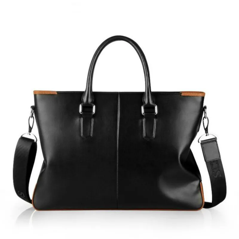 

New Fashion Men Handbag Genuine Leather Casual Man Shoulder Bag Large Capacity Laptop Briefcases Korean Men Tote Bags
