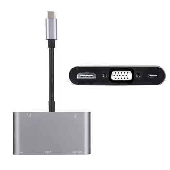 

10pcs/lot Chenyang Type C USB 3.1 USB-C to HDMI & VGA & USB3.0 OTG & Female Charger & Audio Adapter for Laptop