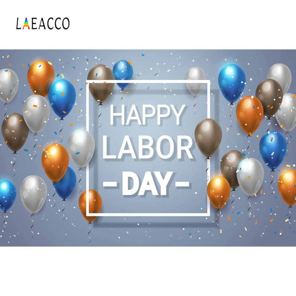 

Laeacco Party Birthday Backdrop Balloons Ribbon Photography Backgrounds Customized Photographic Backdrops For Photo Studio