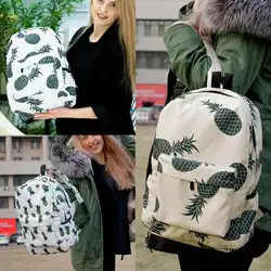 Новый Винтажный рюкзак с фруктами, с принтом ананаса, школьные сумки для девочек-подростков, повседневные книжные сумки, дорожная сумка для