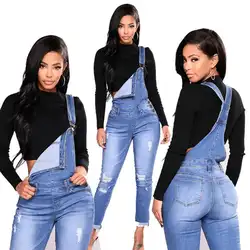 Модные Salopettes эластичные джинсы женские повседневные ковбойские штаны Большие размеры