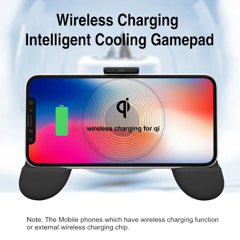 Koop 3 in 1 Cooling Gamepad Joystick Game Controller Draadloze Opladen + Power Bank + Cooling Gamepad Voor iphone Android 5 v