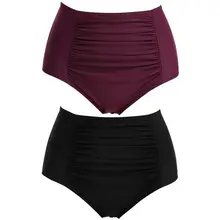 Женский бикини с высокой талией, с рюшами, для плавания, короткий узкий треугольник, для плавания, для женщин, для девочек, бикини, брюки