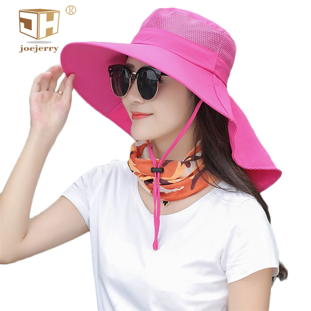 UV Sun Hat With Neck Protection Waterproof Sun Hats For Women Bucket