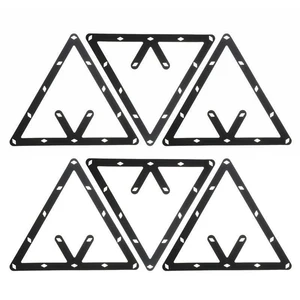 Новый 6 шт./компл. бильярдный шар Магия стеллаж для выставки товаров черный треугольный шар держатель позиционирования бильярдный стол кий аксессуар высокое качество - изображение