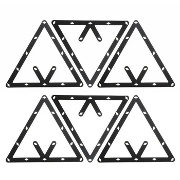 

New 6Pcs/Set Billiard Magic Rack Black Triangular Ball Holder Positioning Billiard Table Pool Cue Accessory High Quality