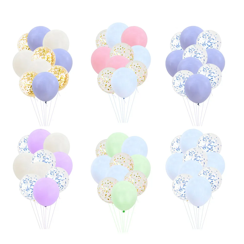 

10Pcs 12 inch Confetti Balloon 10 inch Macaron Ballon Baby Shower Inflatable Helium Air Balloons Wedding Birthday Party Supplies