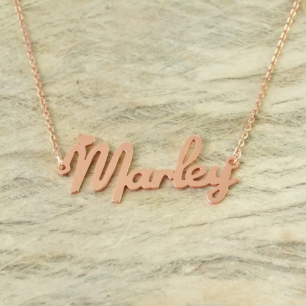 Kiteal New Personalized Custom Name Necklace Stainless Steel Necklaces for Women Simple Style Pendant Dropshipping|Ожерелья с