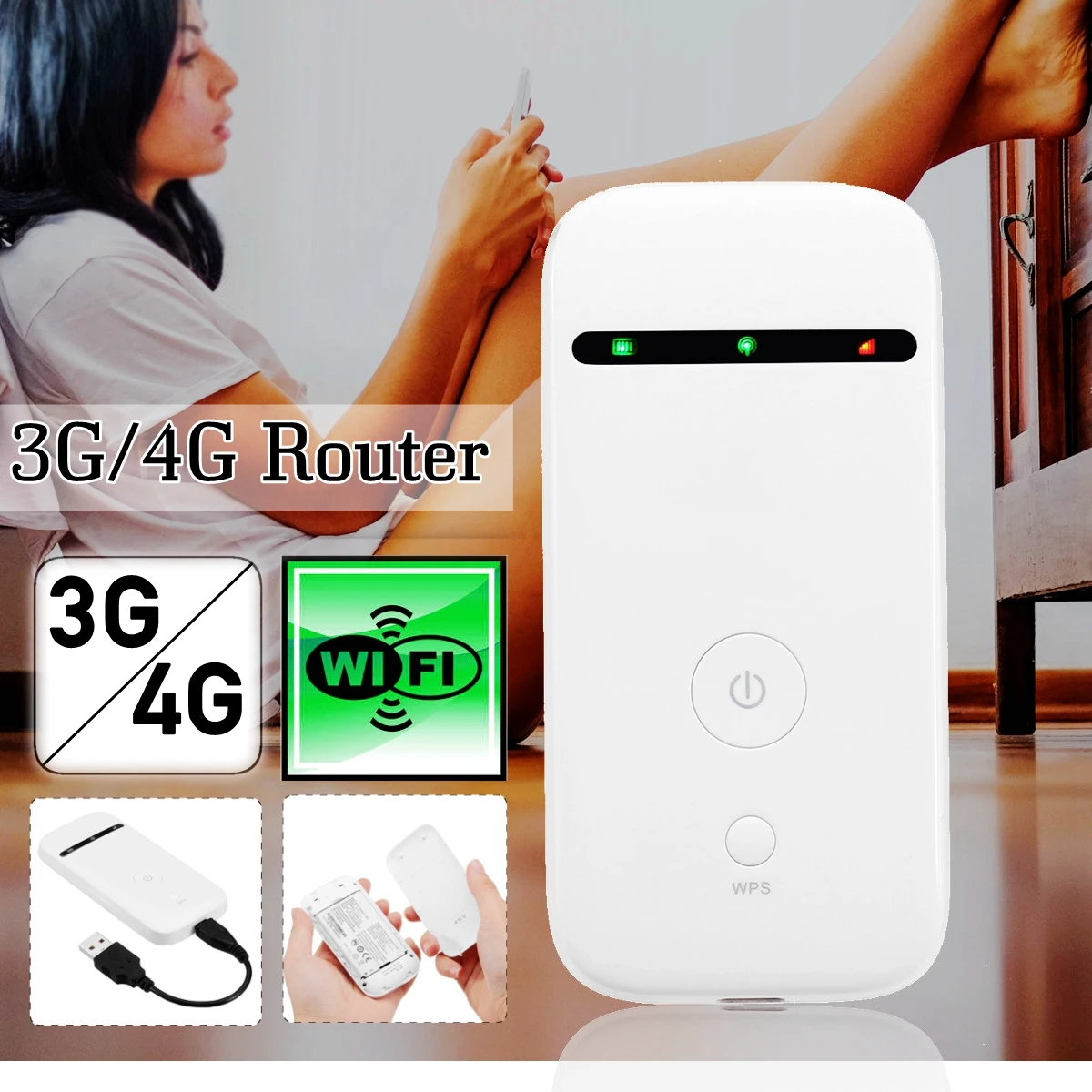 

Portable 3G Mobile WiFi MIFI Wireless Pocket- Hotspot Router Broadband Unlockeds