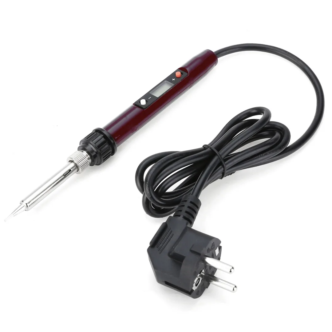 

1PC 80W 220V Electric Soldering Iron Welding Tool Hand Solder Wire Tweezers EU Plug Temperature Adjustable