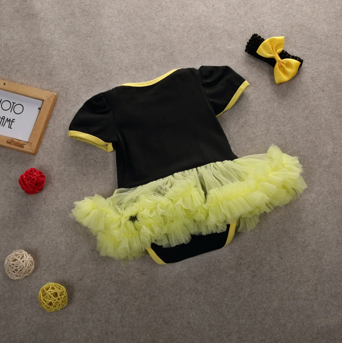 Cute Newborn Baby Girl Batman Clothes Romper Tutu Dress Headband Outfits Sunsuit