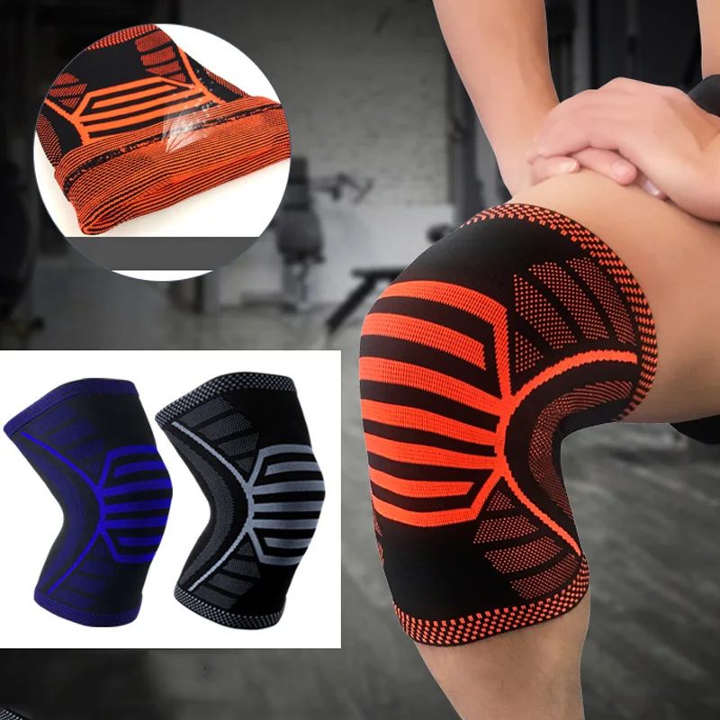 3D Weaving Knitted Running Knee Protectors Elastic Compression Knee