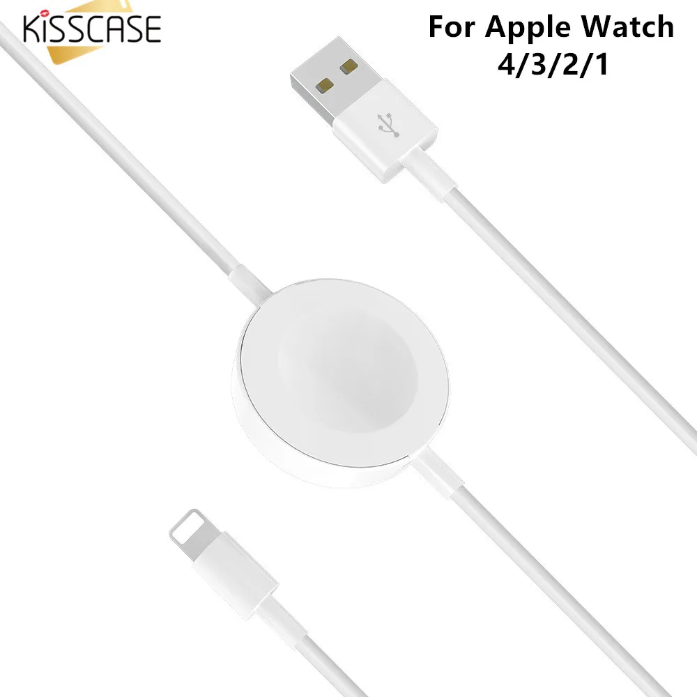 KISSCASE USB зарядный кабель для iPhone X XR XS MAX Дата Беспроводное зарядное устройство Apple
