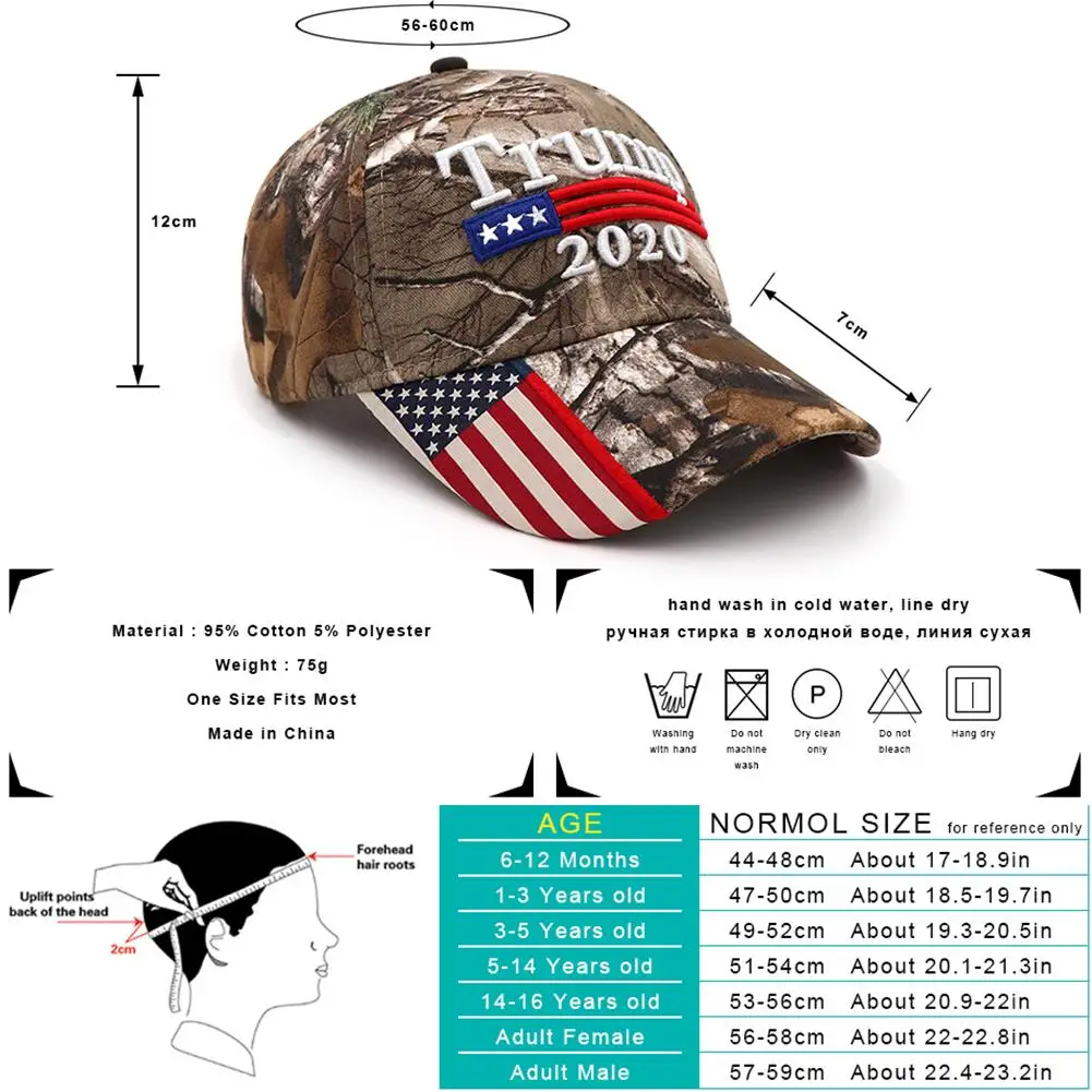 

Trump 2020 Keep American Great Campaign Embroidered USA Hat | Adjustable Baseball Bucket Trucker Cap Two Optional Colors
