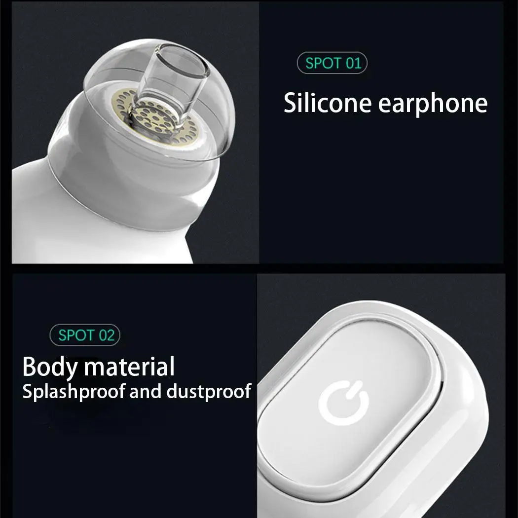 Стерео наушники вкладыши Bluetooth беспроводная гарнитура с зарядкой 8 10 часов 80 мАч
