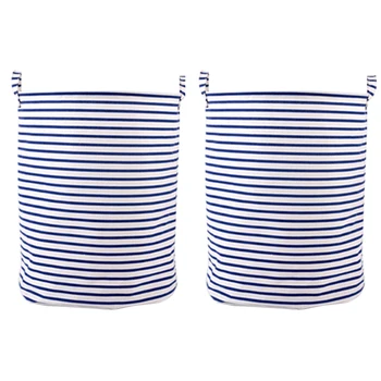 

2Pcs Sundries Clothes Storage Baskets Waterproof Laundry Hamper for Kitchen Bathroom Storage Basket