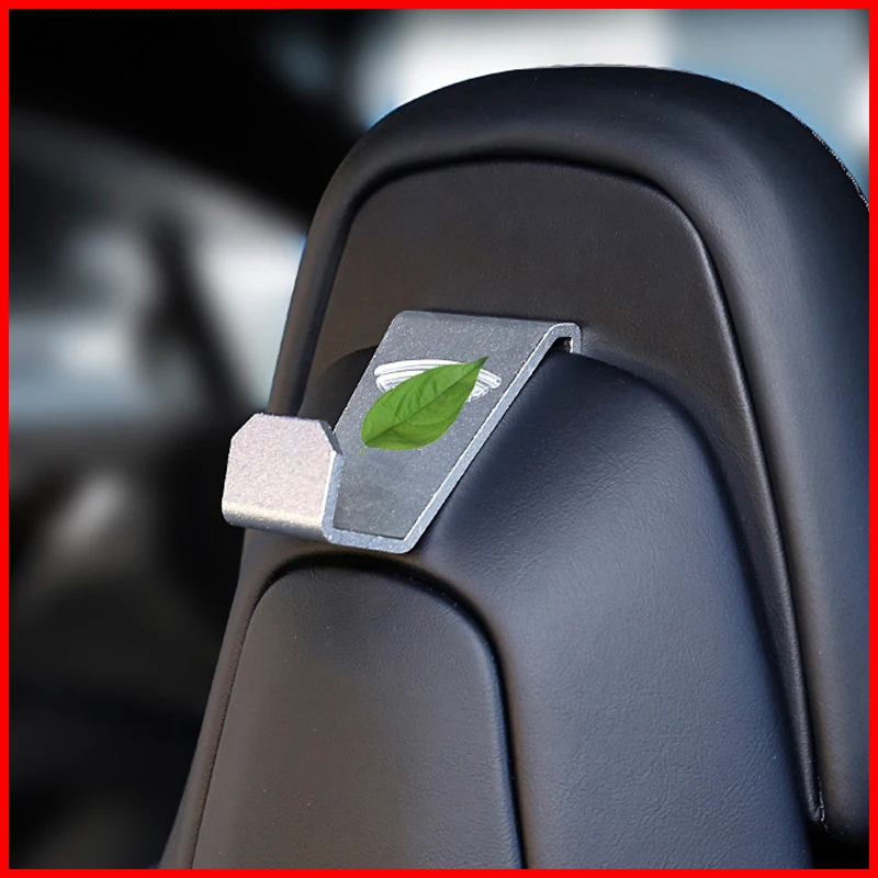 

pc Car Seat Back Headrest Mount Hanger Holder Storage Hook Clip with Tesla Logo for Tesla Model S Model X Interior Accessories