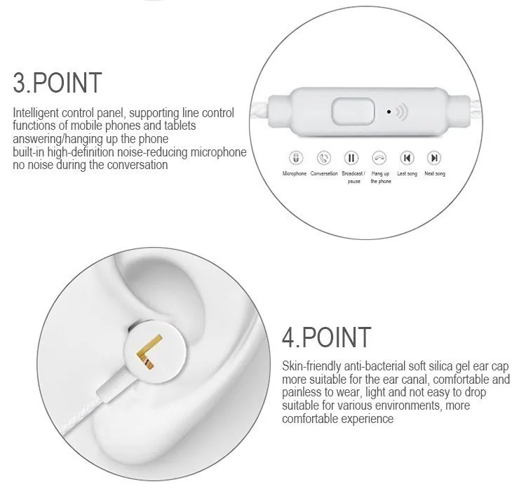 CHYI In Ear Headset Wired In-ear Sport Earphones With Microphone Hifi Stereo Music Extra Bass Gamer Cheap Earbuds For Xiaomi