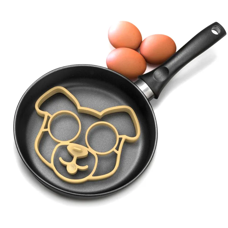 

2018 New Cartoon Dog Style Egg Mold Food Grade Silicone Kitchen Supplies Pancakes Mold Fried Egg Mold Creative Breakfast Tools