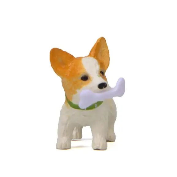 1 Pc Cute Bones Corgi Dog Action Figure Toy Cartoon Animal Model PVC Ornament Doll Toy-2