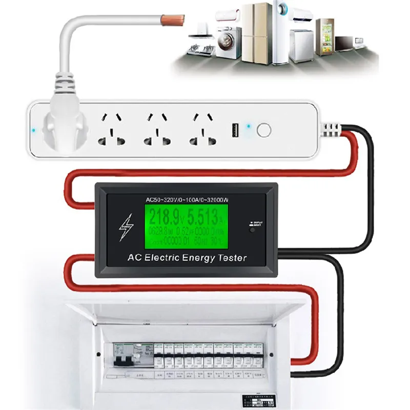 AT3010 AC50~ 320V 100A 3KKW телефон приложение переменного тока цифровые измерители напряжения индикатор Мощность счетчик энергии Вольтметр Амперметр