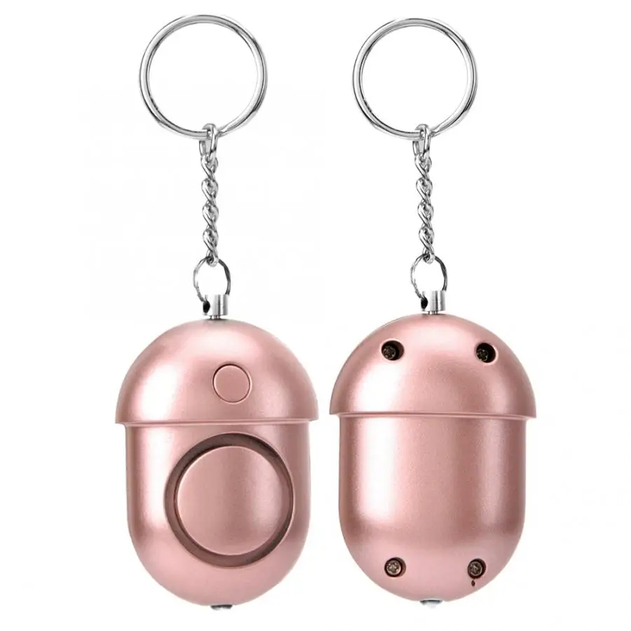 130db pitch sound alarm Personal Security Alarm Keychain Rosy Emergency Survival Anti-rape Siren with LED flashlight | Безопасность и