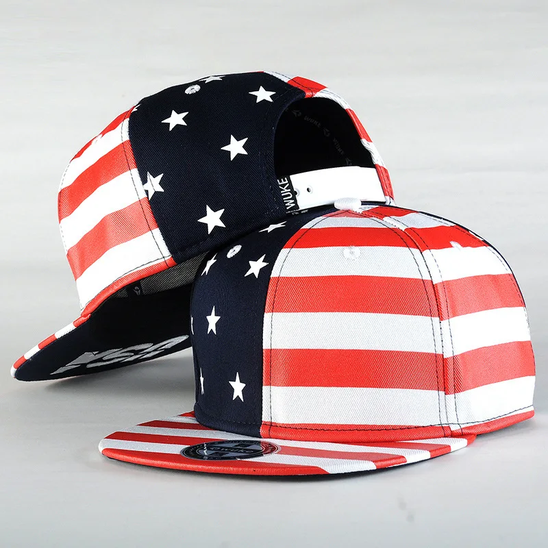 usa flat brim hat