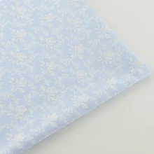 New Blue Printed Floral Designs Quilting Patchwork Bedding Cotton Fabric Twill Fabrics Home Textile Scrapbooking Decoration CM